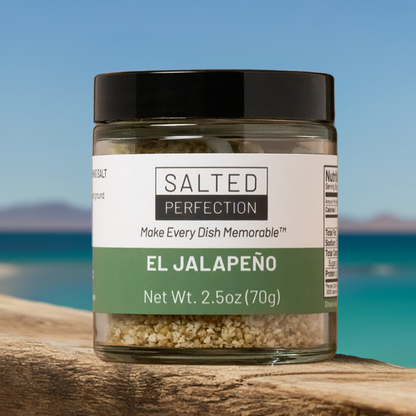 Jar of jalapeño salt in Baja California